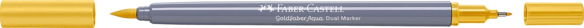 Faber-Castell - Duo aquarel marker - Goldfaber - Napels geel 185 - brush / 0,6mm - FC-164685