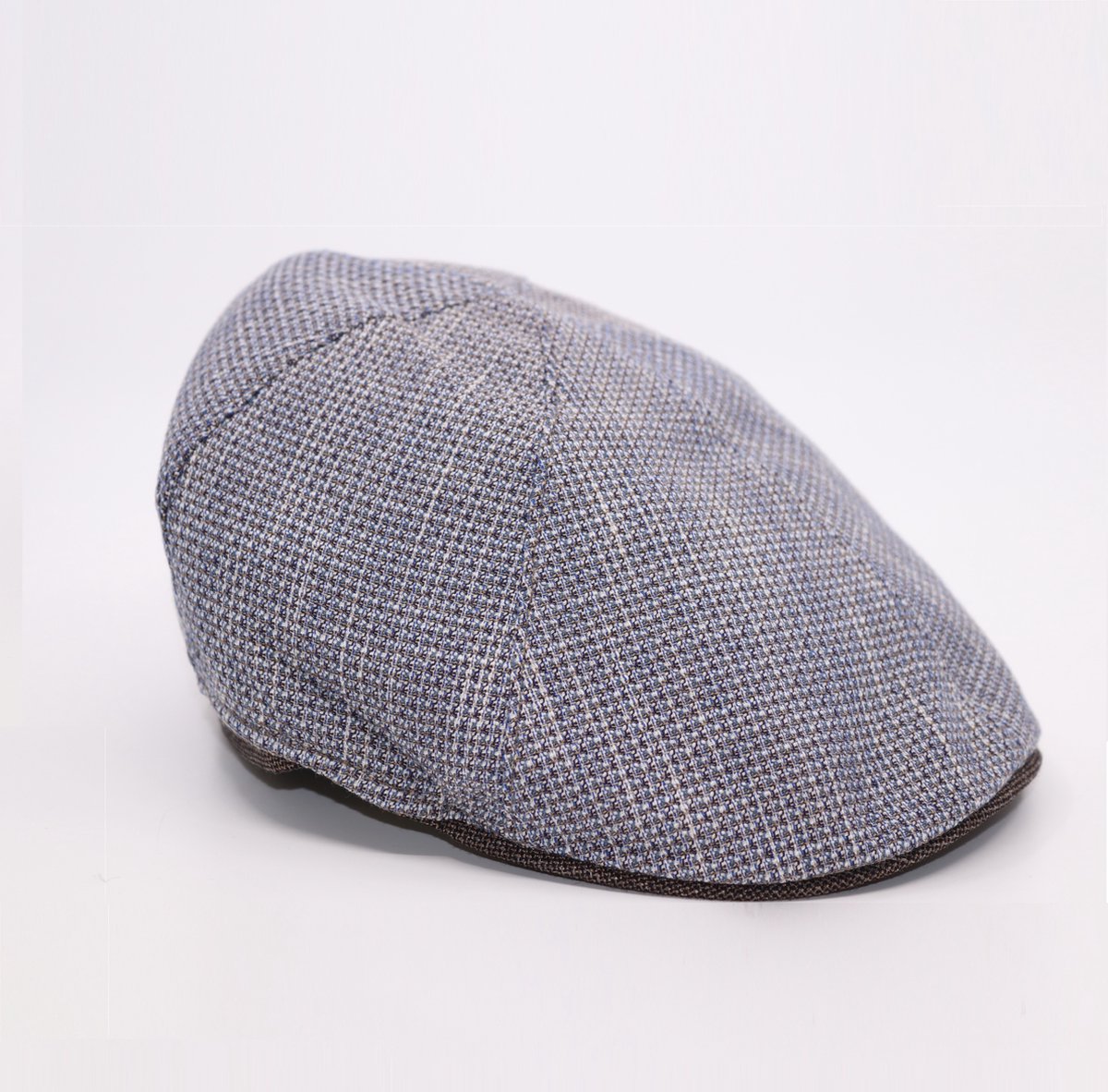 JVD by Portaluri Flatcap Six Panel Katoen Bruin & Blauw 55
