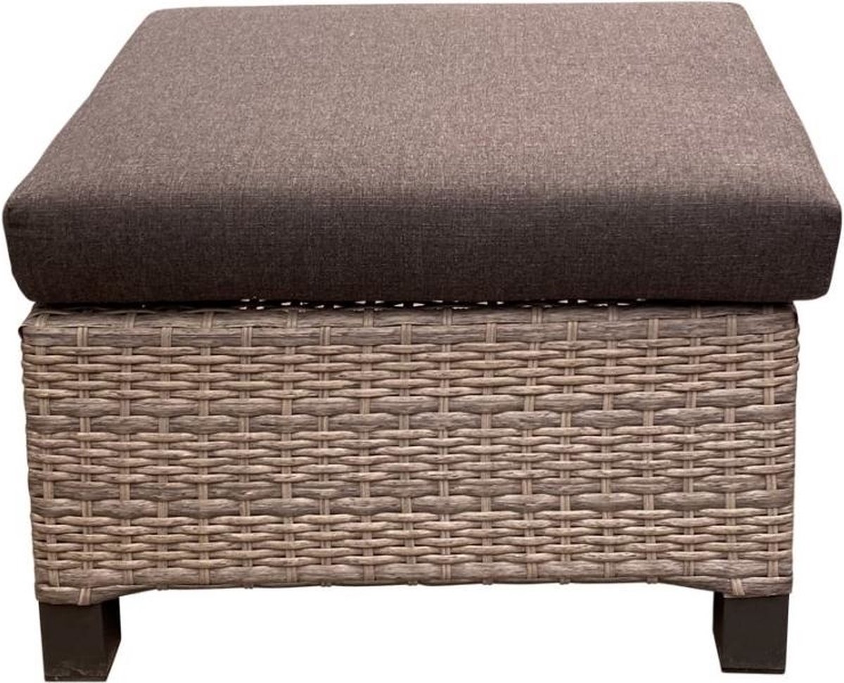 Lesli Living Repose-pieds Prato Brick - aluminium + wicker - 1 personne