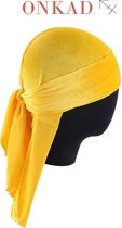 Onkad - Velvet Durag - Extra long straps - Yellow