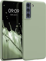 kwmobile telefoonhoesje voor Samsung Galaxy S21 FE - Hoesje voor smartphone - Back cover in grijsgroen