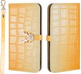GSMNed – iPhone 13 Hoesje Goud/Geel – Pasjeshouder – Wallet hoesje – iPhone Herten hoesje