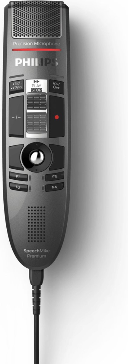 Afbeelding 2 van Philips SpeechMike Premium LFH3510 - Dicteermicrofoon - Mouse-track-ball - Schuifschakelaar - Antibacteriele behuizing - USB A kabel - Metallic