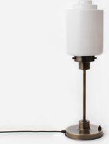 Art Deco Trade - Slanke Tafellamp Getrapte Cilinder Medium 20's Brons