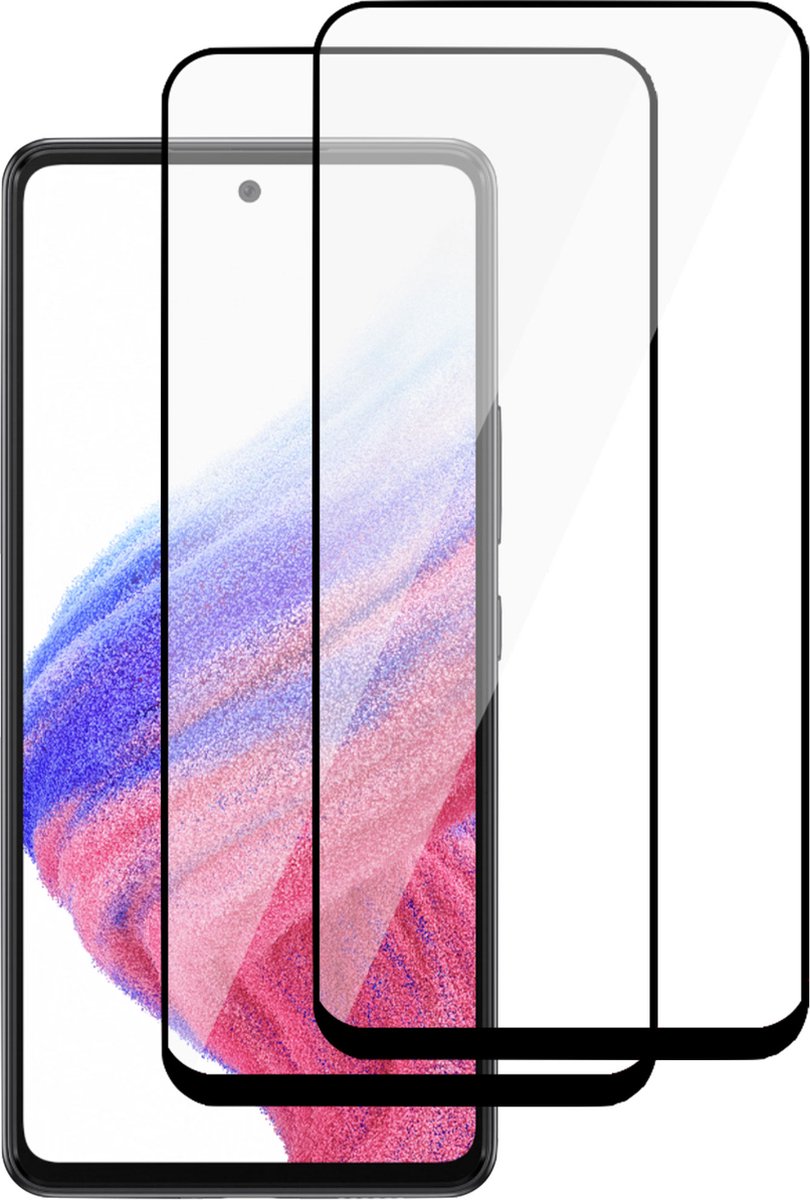 2x Screenprotector geschikt voor Samsung A53 5G – Full Screen Protector Tempered Glass