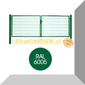 LEDatGARDEN.nl | Dubbele Poort 200 x 400 cm | Groen | A kwaliteit met 10 jaar garantie.