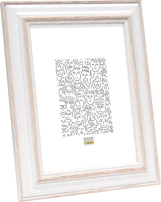 Deknudt Frames fotolijst S221H1 - wit met naturel accent - 15x20 cm