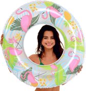 Zwemband Flamingo Party | merk Sunclub|  Zwemband | Zwemring | 90 cm diameter| voor kinderen en volwassenen|Flamingo party