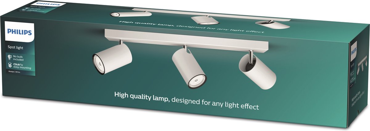 Philips Kosipo opbouwspot - 3-lichts - wit | bol.com