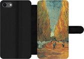 Bookcase Geschikt voor iPhone 7 telefoonhoesje - Elysische velden - Vincent van Gogh - Met vakjes - Wallet case met magneetsluiting