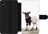Bookcase Geschikt voor iPhone XS Max telefoonhoesje - Geit - Dieren - Kinderen - Jongens - Meisjes - Met vakjes - Wallet case met magneetsluiting