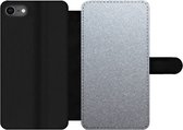 Bookcase Geschikt voor iPhone SE 2020 telefoonhoesje - Metaal print - Aluminium - Stippen - Met vakjes - Wallet case met magneetsluiting