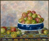 Kunst: Pierre-Auguste Renoir, Apples in a Dish, 1883, Schilderij op canvas, formaat is 100X150 CM