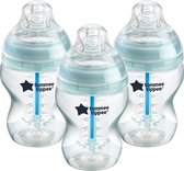 Bol.com Tommee Tippee babyflessen - Advanced Anti-koelik - langzaam stromende borstachtige speen - 260 ml - pak van 3 aanbieding