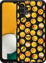 Hoesje Zwart Geschikt voor Samsung Galaxy A13 Emoji
