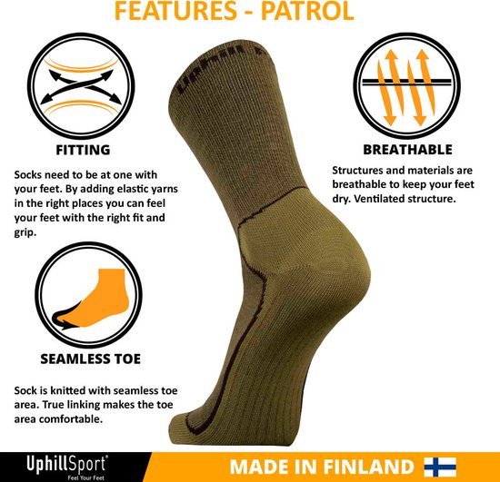 Chaussettes Uphillsport Patrol Tactical Polyamide Blauw Taille 39-42