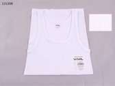 Tank Tops 2-Pack - Mannen onderhemdjes - Dubbelrib Ribstof - 100 % katoen Wit - Goed lang - XL