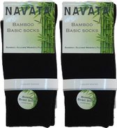 Navata Bamboe Sokken - 2 paar - Zwart - 35-38 - Naadloos en Zacht