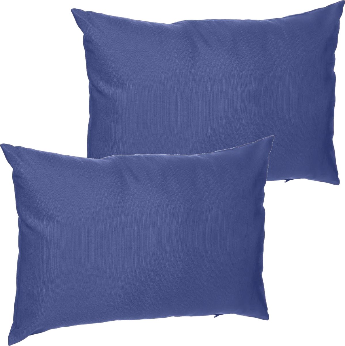 Set van 4x stuks bank/sier/tuin kussens voor binnen en buiten lavendel paars 30 x 50 x 10 cm - Water en UV bestendig