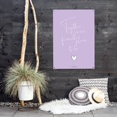 MOODZ design | Tuinposter | Buitenposter | Together is our favourite place to be | 50 x 70 cm | Lila