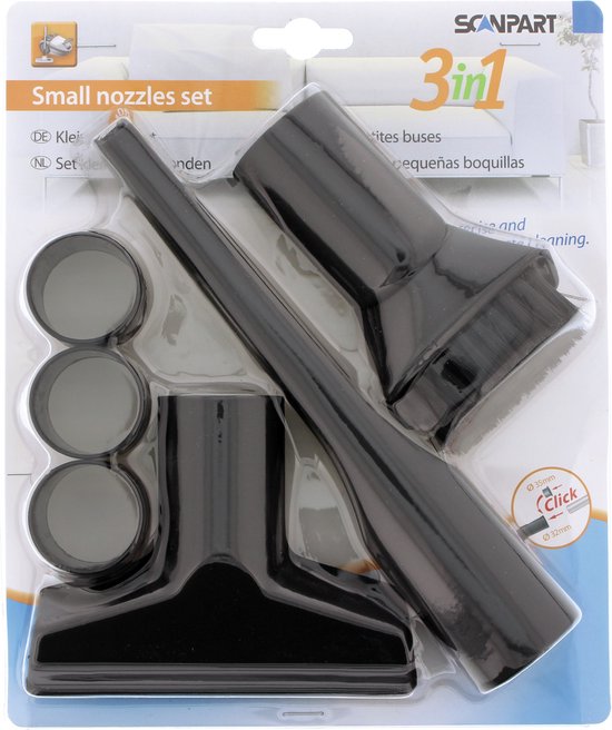 Scanpart kleine stofzuiger opzetstukken 32 en 35 mm - Geschikt voor AEG  Bosch... | bol.com