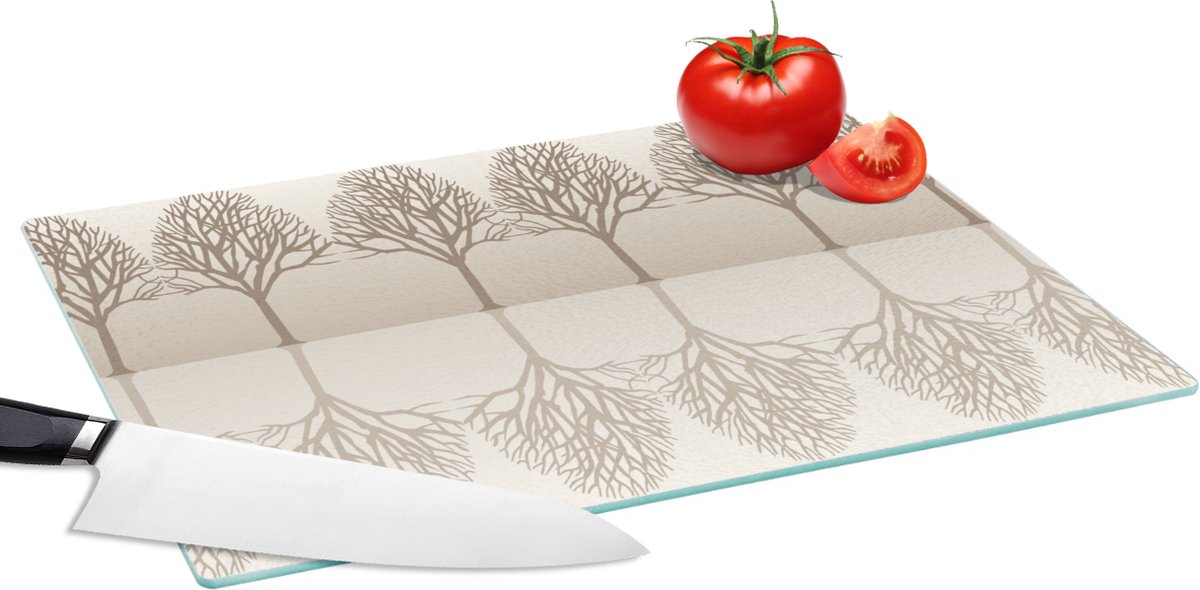Glazen Snijplank - 39x28 - Design - Bomen - Bos - Snijplanken Glas