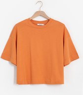 Sissy-Boy - Oranje cropped boxy T-shirt