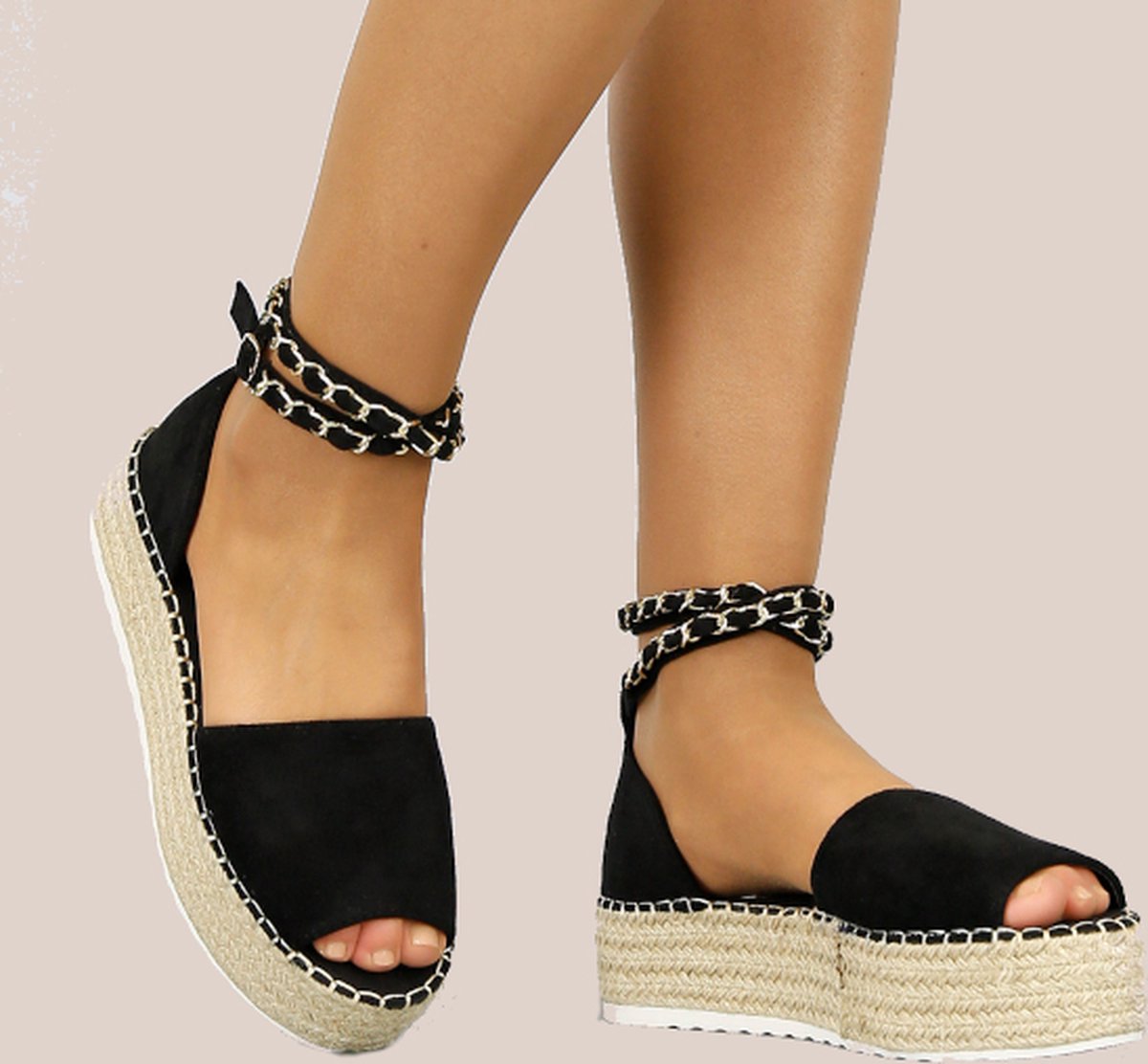 Joalice Paris Espadrilles voor dames met 2 bandjes