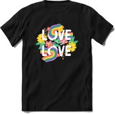 Love is love | Pride T-Shirt Heren - Dames - Unisex | LHBTI / LGBT / Gay / Homo / Lesbi |Cadeau Shirt | Grappige Love is Love Spreuken - Zinnen - Teksten Maat L