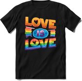 Love is love | Pride T-Shirt Heren - Dames - Unisex | LHBTI / LGBT / Gay / Homo / Lesbi |Cadeau Shirt | Grappige Love is Love Spreuken - Zinnen - Teksten Maat S