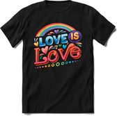 Love is love | Pride T-Shirt Heren - Dames - Unisex | LHBTI / LGBT / Gay / Homo / Lesbi |Cadeau Shirt | Grappige Love is Love Spreuken - Zinnen - Teksten Maat S