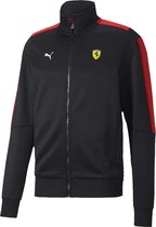 Puma Scuderia Ferrari T7 Track Jacket 597944-02, Mannen, Zwart, Sweatshirt, maat: S