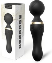 Power Escorts - 52-00023 - Freeza zwart - Silicone Massager Zwart USB - 9 vibratiestanden - Mini wand - Past in iedere handtas