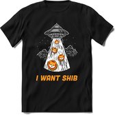 I want Shiba inu T-Shirt | Crypto ethereum kleding Kado Heren / Dames | Perfect cryptocurrency munt Cadeau shirt Maat M