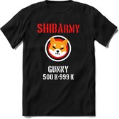 Shiba inu army gunny T-Shirt | Shib Crypto ethereum kleding Kado Heren / Dames | Perfect cryptocurrency munt Cadeau shirt Maat XL