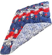 Dekbed bedrukt - 140x200cm - all season - bloemen - blauw/blauw