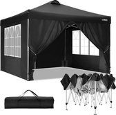 Loft Home Luxe Partytent  - Tent - Waterdicht - 4 Dichte Zijkanten - Tuinaccessoires  - Pop- up  - Feesttent - Haakse vouwen - Zwart