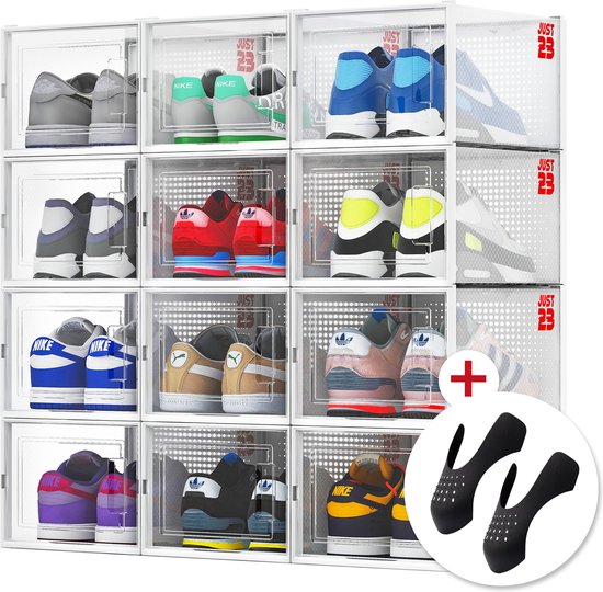JUST23 Système de rangement Chaussures pour femmes 12PACK - Transparent -  Boîte à... | bol.com