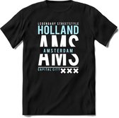 Amsterdam - Holland | TSK Original & vintage | T-Shirt Heren - Dames | Licht Blauw | Perfect Cadeau Shirt | Grappige Spreuken - Zinnen - Teksten | Maat XXL