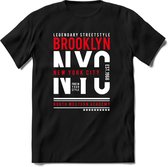 New York City - Brooklyn | TSK Original & vintage | T-Shirt Heren - Dames | Rood | Perfect Cadeau Shirt | Grappige Spreuken - Zinnen - Teksten | Maat S