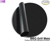 Finnacle - 6 stuks - ronde BBQ grill matten - maat 24 cm - inclusief gratis bak kwast - grill mat - teflon - ronde grill mat - vis op de BBQ - BBQ mat rond