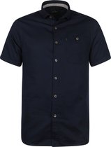 Vanguard - Overhemd Melange Donkerblauw - L - Heren - Modern-fit