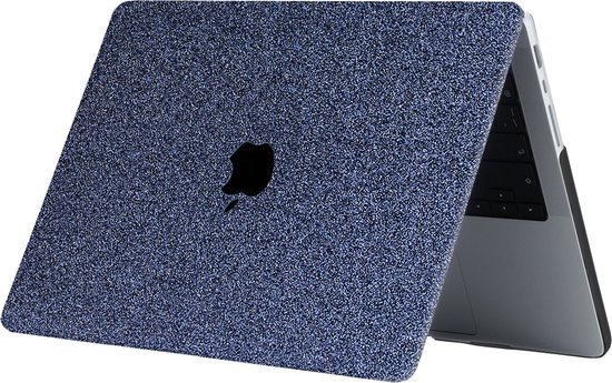 Lunso - Housse de protection - MacBook Pro 16 pouces (2021) - Blauw Glitter / Grijs