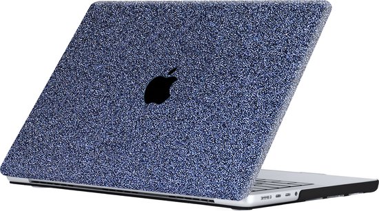 Lunso - Housse de protection - MacBook Pro 16 pouces (2021) - Blauw Glitter / Grijs