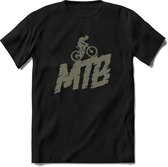 MTB Rider | TSK Studio Mountainbike kleding Sport T-Shirt | Grijs | Heren / Dames | Perfect MTB Verjaardag Cadeau Shirt Maat XL