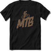 MTB Rider | TSK Studio Mountainbike kleding Sport T-Shirt | Bruin | Heren / Dames | Perfect MTB Verjaardag Cadeau Shirt Maat XL
