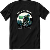 Skill Academy | TSK Studio Mountainbike kleding Sport T-Shirt | Blauw | Heren / Dames | Perfect MTB Verjaardag Cadeau Shirt Maat L