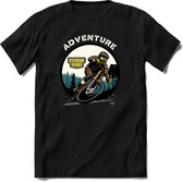Adventure | TSK Studio Mountainbike kleding Sport T-Shirt | Grijs | Heren / Dames | Perfect MTB Verjaardag Cadeau Shirt Maat M