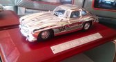 Mercedes-Benz 300SL (Zilver) (10 cm) 1/43 Silver-Cars Collection - Modelauto - Schaalmodel - Model auto - Miniatuurauto