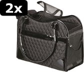 2x DRAAGTAS AMINA ZW 37X29X18CM